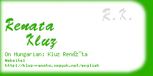 renata kluz business card